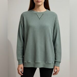 Aerie Sage Waffle Knit Top
